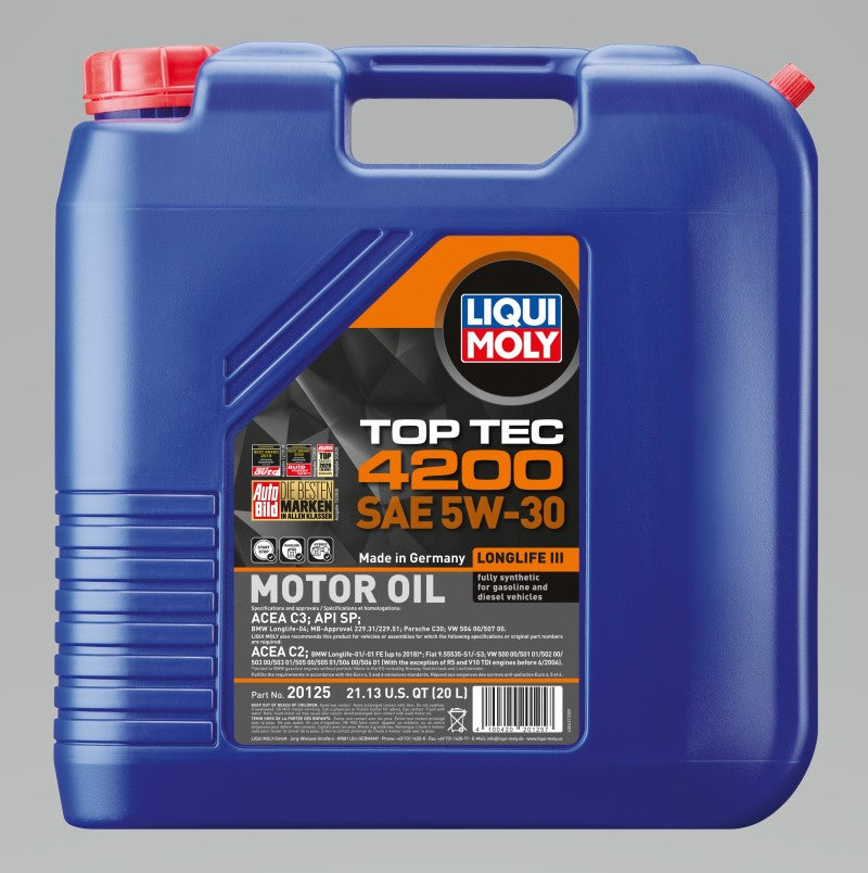 LIQUI MOLY - Motor Oils - LIQUI MOLY 20L Top Tec 4200 Motor Oil 5W-30 - Anything Coyote