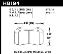 Load image into Gallery viewer, Hawk Performance - Brake Pads - Racing - Hawk 96 &amp; 00-02 Dodge Viper GTS/00-02 Viper RT 10 / 00 Ford Mustang SVT Cobra Race DTC-70 Brake Pads - Anything Coyote