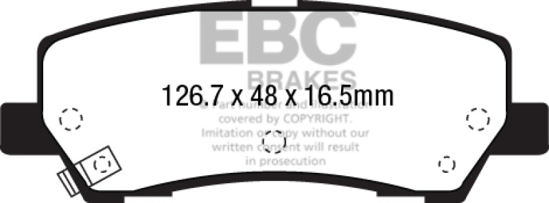 EBC - Brake Pads - Performance - EBC 15+ Ford Mustang 2.3 Turbo Redstuff Rear Brake Pads - Anything Coyote
