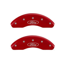 Load image into Gallery viewer, MGP - Caliper Covers - MGP 4 Caliper Covers Engraved Front Mustang Engraved Rear SN95/GT Red finish silver ch - Anything Coyote