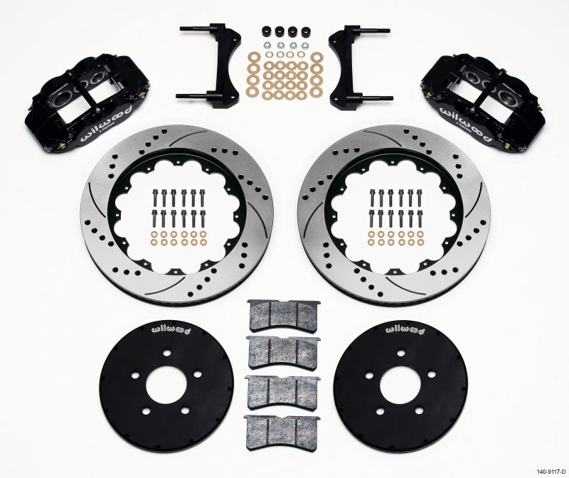 Wilwood - Big Brake Kits - Wilwood Narrow Superlite 6R Front Hat Kit 14.00in Drilled 1994-2004 Mustang - Anything Coyote
