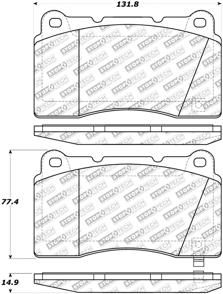 Stoptech - Brake Pads - OE - StopTech 08-15 Mitsubishi Evo X Street Select Front Brake Pads - Anything Coyote