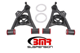 BMR Suspension - Control Arms - BMR 94-04 Mustang Lower Non-Adj. A-Arms (Poly) w/ Tall Ball Joint / Spring Pocket - Black Hammertone - Anything Coyote