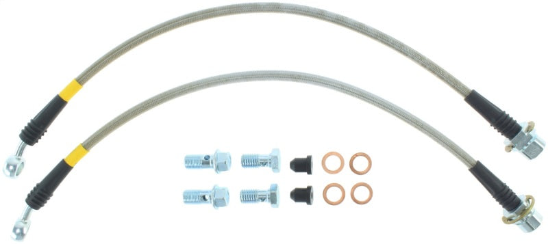 Stoptech - Brake Line Kits - StopTech 94-02 Ford Mustang (Exc Cobra) / 03-04 Mustang Base & GT Stainless Steel Front Brake Lines - Anything Coyote
