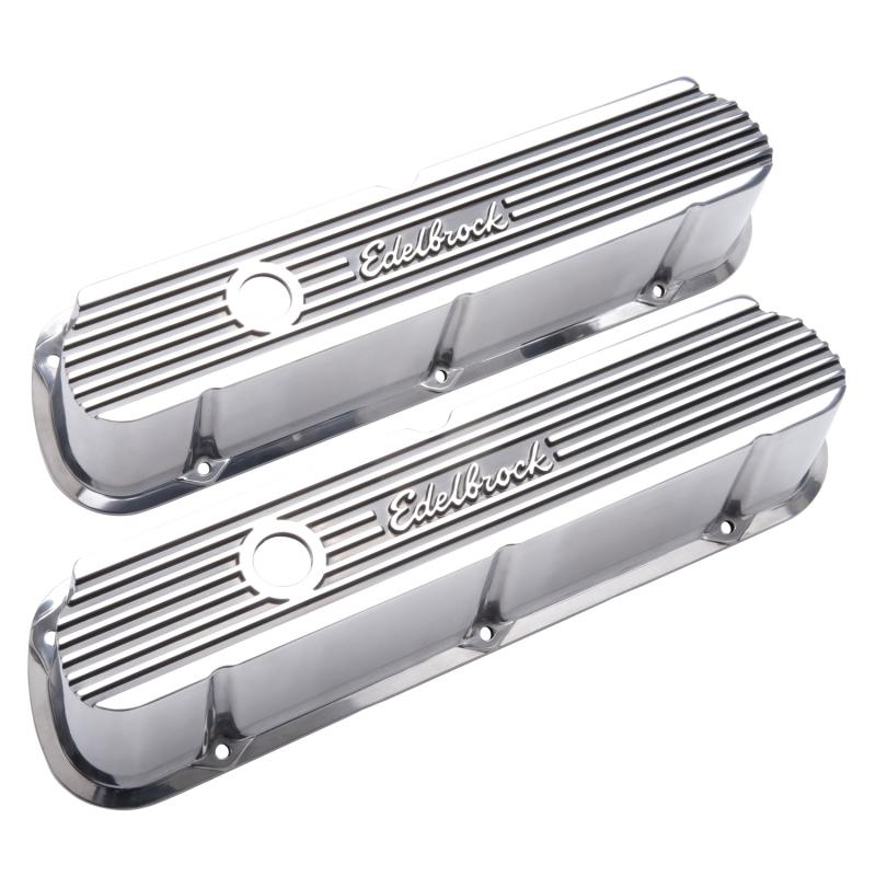 Edelbrock - Valve Covers - Edelbrock Valve Cover Elite II Series Ford 289-302-351W CI V8 Tall Polished - Anything Coyote