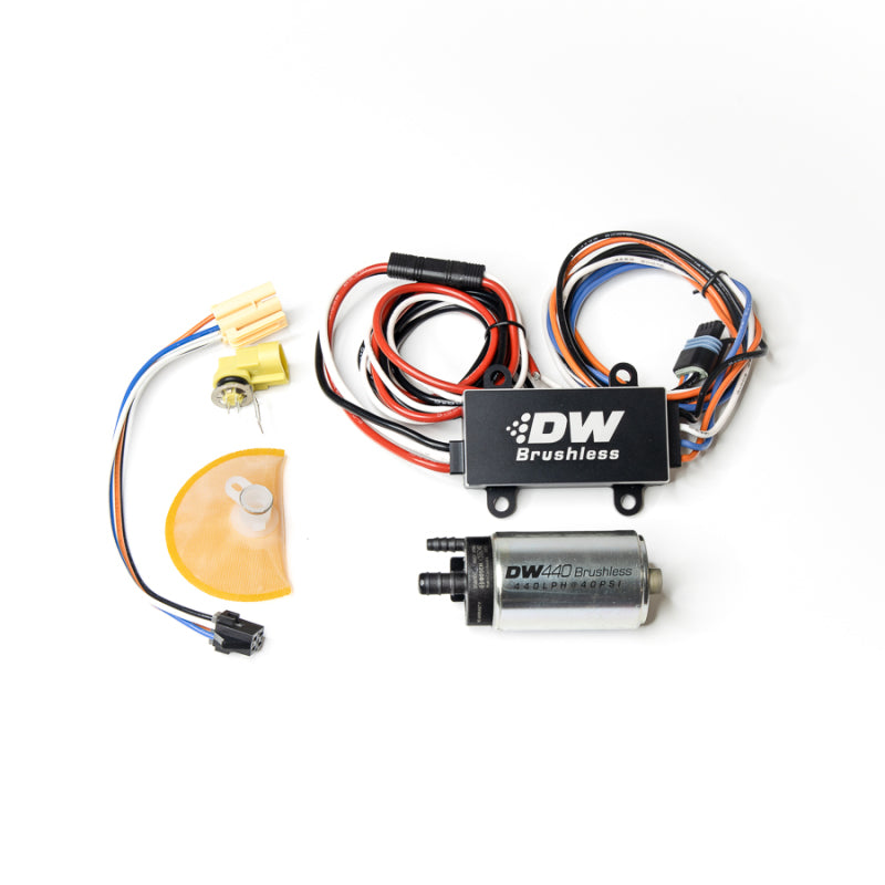 DeatschWerks - Fuel Pumps - DeatschWerks DW440 440lph Brushless Fuel Pump w/ PWM Controller & Install Kit 99-04 Ford Mustang GT - Anything Coyote