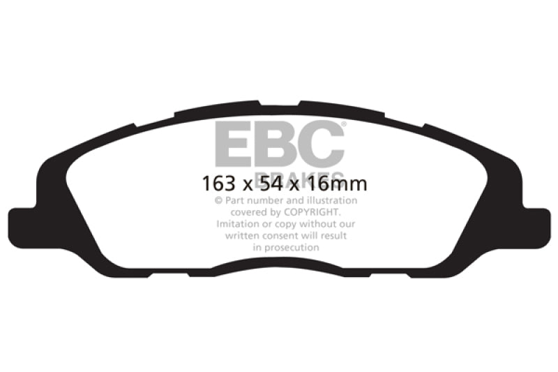 EBC - Brake Pads - Performance - EBC 13-14 Ford Mustang 3.7 (A/T+Performance Pkg) Yellowstuff Front Brake Pads - Anything Coyote