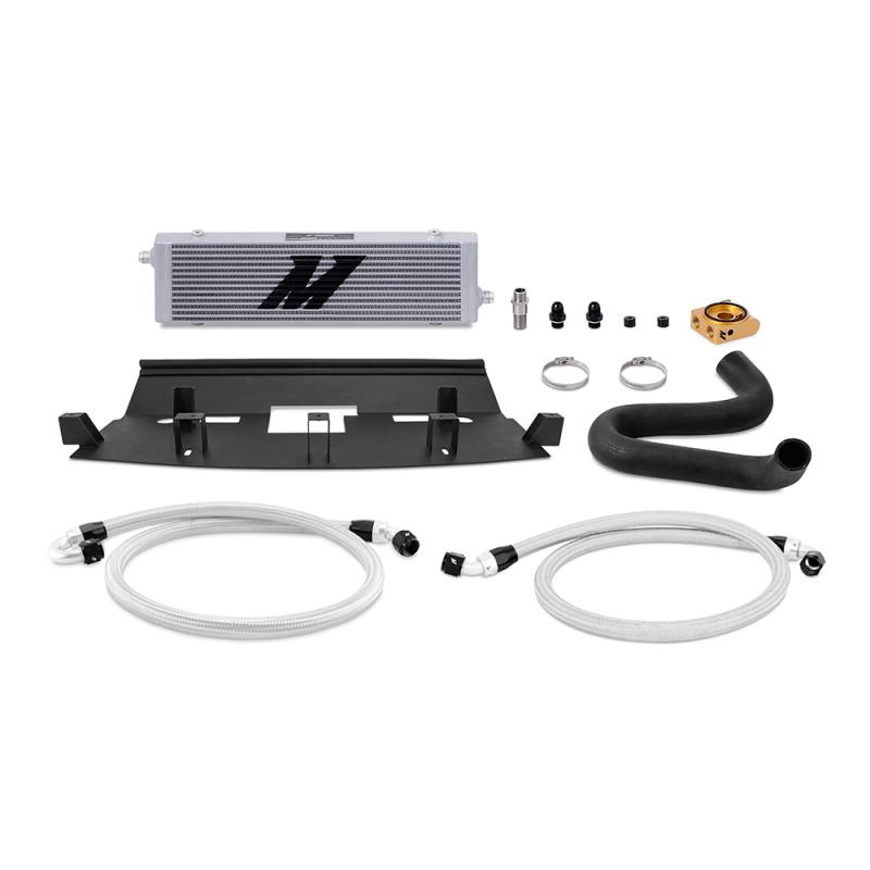 Mishimoto - Oil Coolers - Mishimoto 2018+ Ford Mustang GT Thermostatic Oil Cooler Kit - Silver - Anything Coyote