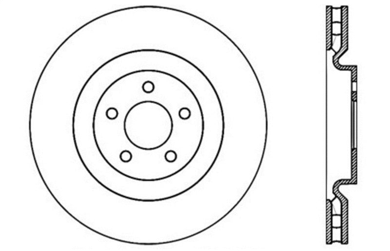 Stoptech - Brake Rotors - Slot & Drilled - StopTech Slotted & Drilled Sport Brake Rotor - Anything Coyote