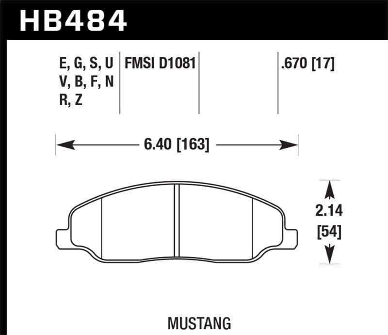 Hawk Performance - Brake Pads - Performance - Hawk 05-10 Ford Mustang GT & V6 / 07-08 Shelby GT HPS Street Front Brake Pads - Anything Coyote