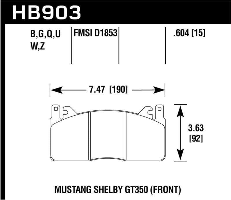 Hawk Performance - Brake Pads - Performance - Hawk 15-17 Ford Mustang HPS 5.0 Front Brake Pads - Anything Coyote