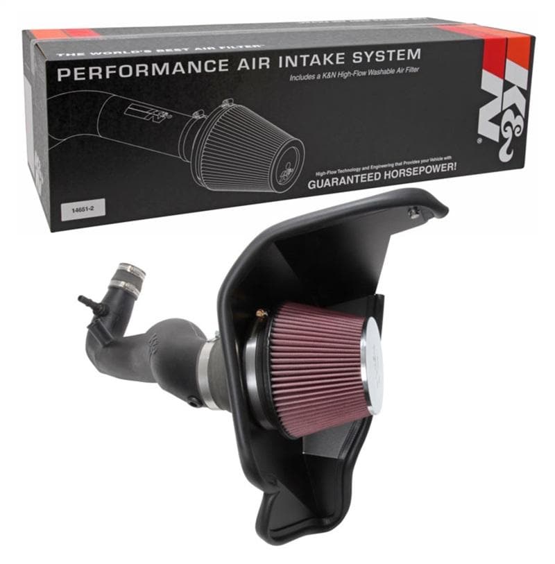 K&N Engineering - Cold Air Intakes - K&N 2018 Ford Mustang L4-2.3L F/I Aircharger Performance Intake - Anything Coyote