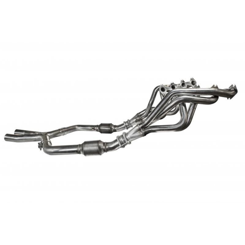 Kooks Headers - Headers & Manifolds - Kooks 05-10 Ford Mustang GT Manual 1 5/8in x 2 1/2in SS Long Tube Headers and OEM Catted SS X Pipe - Anything Coyote