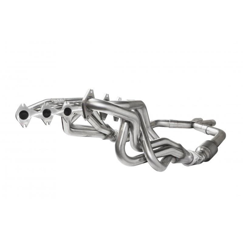 Kooks Headers - Headers & Manifolds - Kooks 05-10 Ford Mustang GT Manual 1 5/8in x 2 1/2in SS Long Tube Headers and OEM Catted SS X Pipe - Anything Coyote