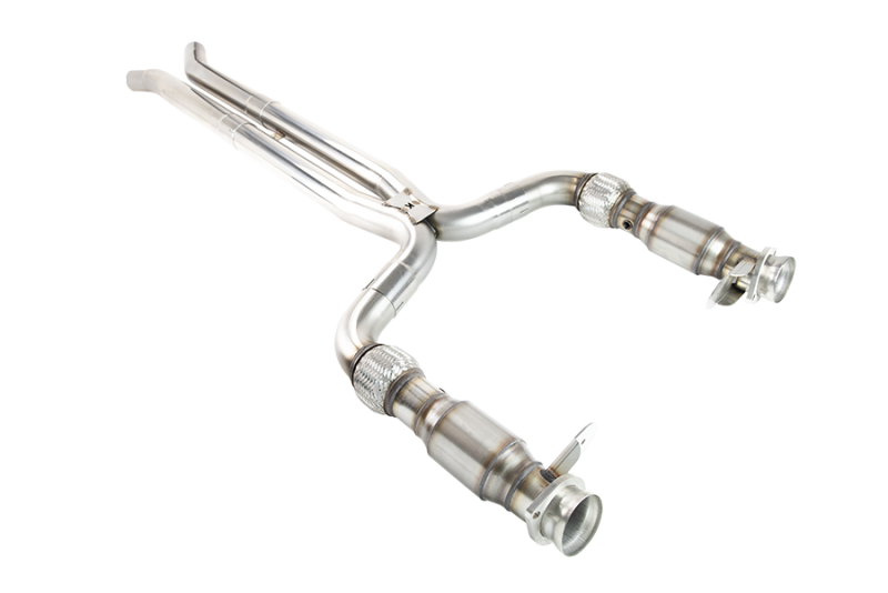 Kooks Headers - X Pipes - Kooks 2015+ Ford Mustang GT350 5.2L 3in x 2-3/4in Green Cat SS X-Pipe Kooks HDR Req - Anything Coyote
