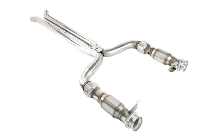 Kooks Headers - X Pipes - Kooks 2015+ Ford Mustang GT350 5.2L 3in x 2-3/4in Green Cat SS X-Pipe Kooks HDR Req - Anything Coyote