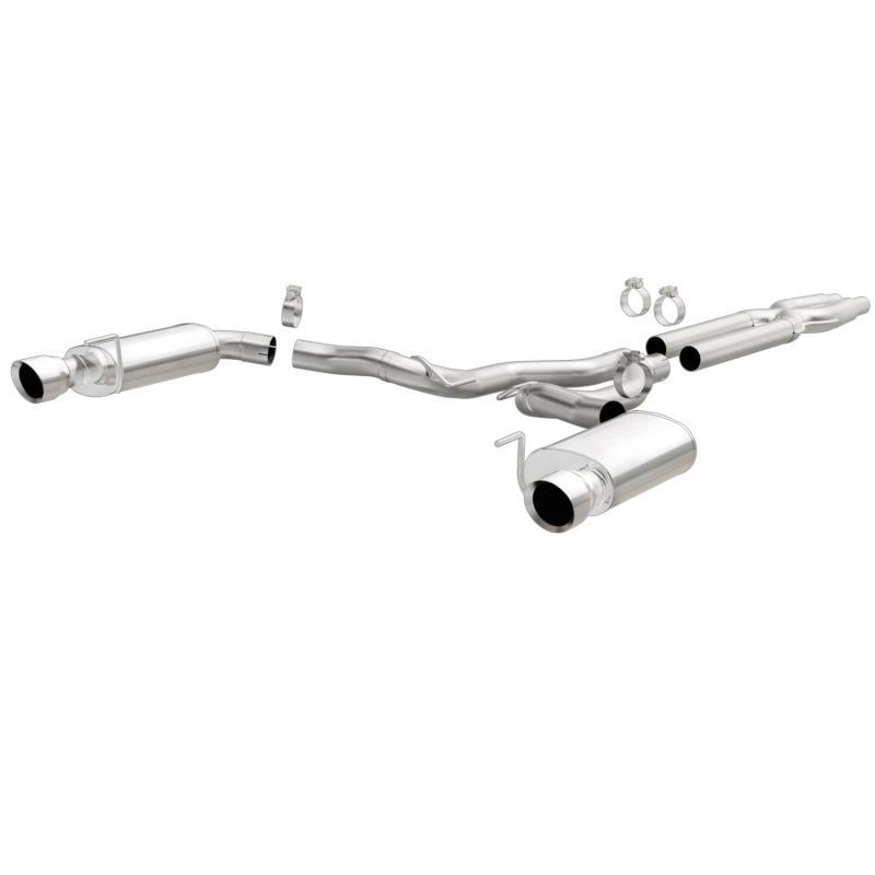 Magnaflow - Catback - MagnaFlow Cat Back, SS, 3in, Street, Dual Split Polished 4.5in Tips 2015 Ford Mustang GT V8 5.0L - Anything Coyote