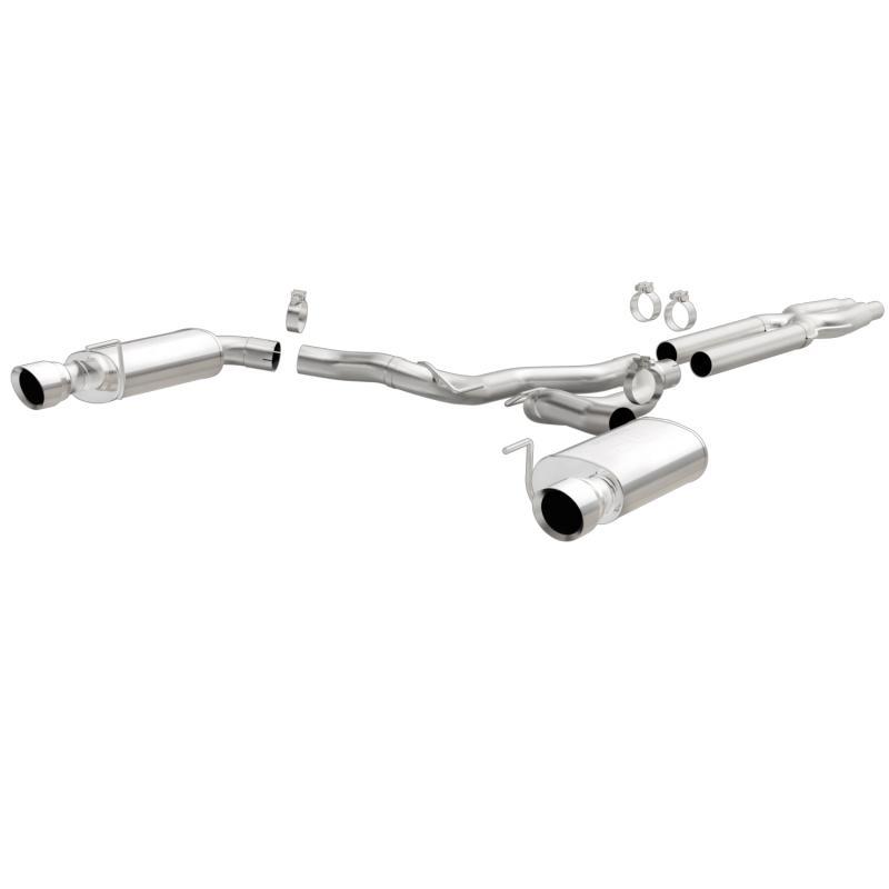 Magnaflow - Catback - MagnaFlow Cat Back, SS, 3in, Street, Dual Split Polished 4.5in Tips 2015 Ford Mustang GT V8 5.0L - Anything Coyote