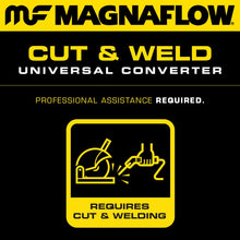 Load image into Gallery viewer, Magnaflow - Catalytic Converter Universal - MagnaFlow Conv Univ 2.25in Inlet/Outlet Center/Center Round 11in Body L x 5.125in W x 15in Overall L - Anything Coyote