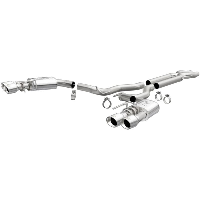 Magnaflow - Catback - MagnaFlow SYS Cat-Back 2018 Ford Mustang GT 5.0L Competition Dual Exit Polished 4in Tips - Anything Coyote