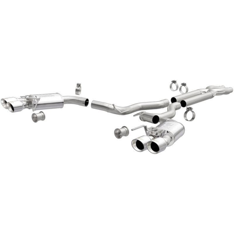 Magnaflow - Catback - MagnaFlow SYS Cat-Back 2018 Ford Mustang GT 5.0L Competition Dual Exit Polished 4in Tips - Anything Coyote