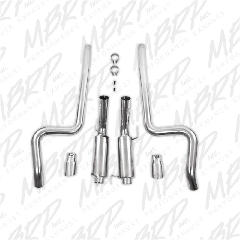 MBRP - Catback - MBRP 05-09 Ford Shelby GT500 / GT Dual Split Rear Race Version, T409 4in Tips Exhaust System - Anything Coyote