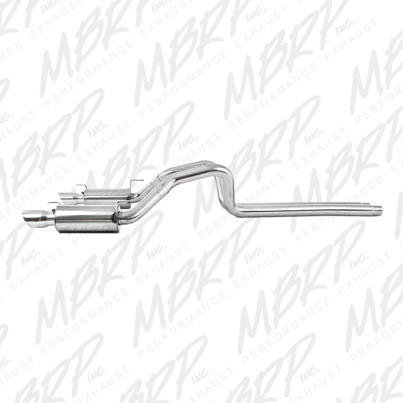 MBRP - Catback - MBRP 05-09 Ford Shelby GT500 / GT Dual Split Rear Street Version 4in Tips T409 Exhaust System - Anything Coyote