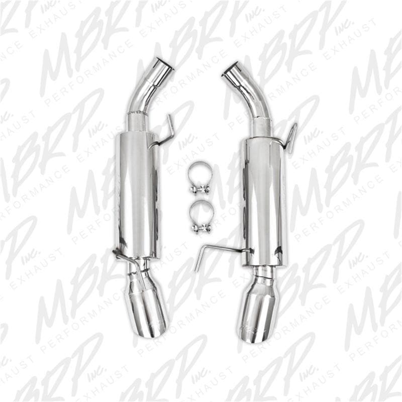 MBRP - Axle Back - MBRP 05-10 Ford Mustang GT 5.0/Shelby GT500 Dual Mufflers Axle Back Split Rear T304 - Anything Coyote