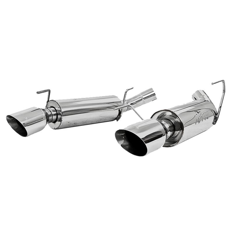 MBRP - Axle Back - MBRP 05-10 Ford Mustang GT 5.0/Shelby GT500 Dual Mufflers Axle Back Split Rear T304 - Anything Coyote