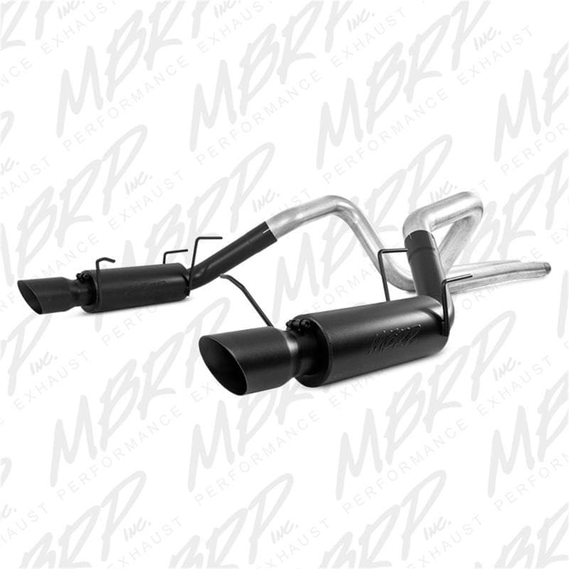 MBRP - Catback - MBRP 11-14 Ford Mustang GT 5.0L 3in Cat Back Dual Split Rear Race Version 4in Tips - Black - Anything Coyote