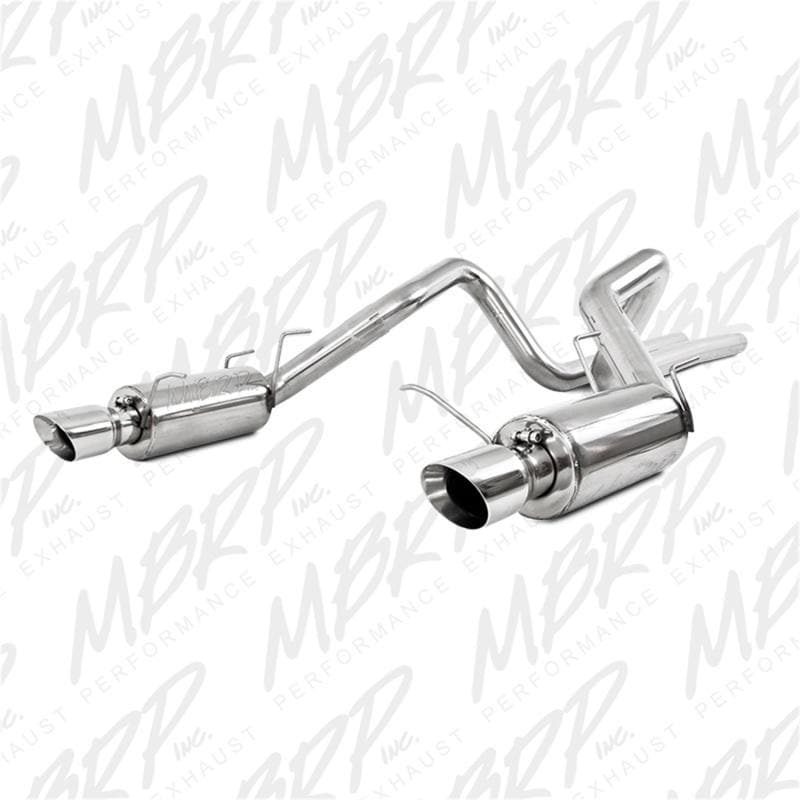 MBRP - Catback - MBRP 11-14 Ford Mustang GT 5.0L Dual Split Rear Street Version T409 3in Cat Back Exhaust System - Anything Coyote