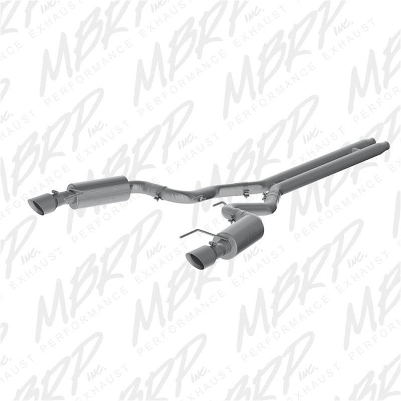 MBRP - Catback - MBRP 15 Ford Mustang GT 5.0 Convertible T409 3in Cat Back Dual Split Rear Exit (Street Version) - Anything Coyote