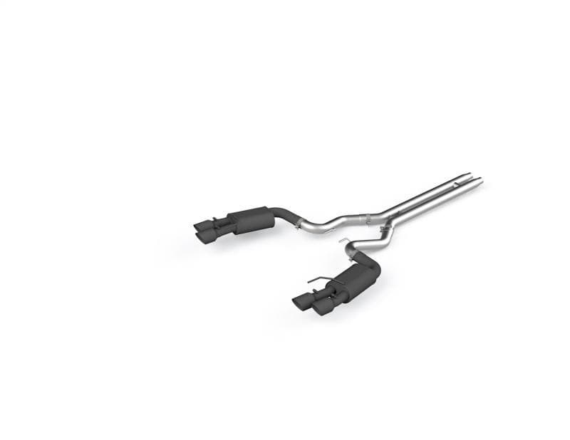 MBRP - Catback - MBRP 18-19 Ford Mustang GT 5.0 3in Dual Split Rear Cat Back w/ Quad 4in Dual Wall Tips- Black Coated - Anything Coyote