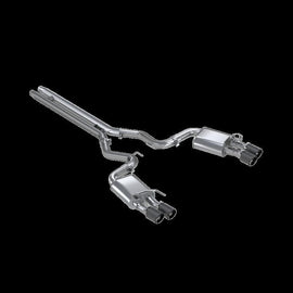 MBRP - Catback - MBRP 18-20 Ford Mustang GT 5.0 w/ Quad Tip Active Exhaust Cat Back Split Rear T304 w/ Carb Fib Tips - Anything Coyote
