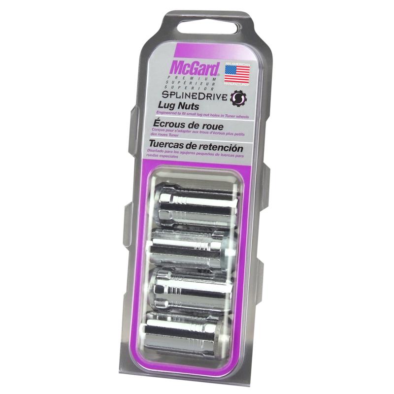 McGard - Lug Nuts - McGard SplineDrive Lug Nut (Cone Seat) M14X1.5 / 1.648in. Length (4-Pack) - Chrome (Req. Tool) - Anything Coyote