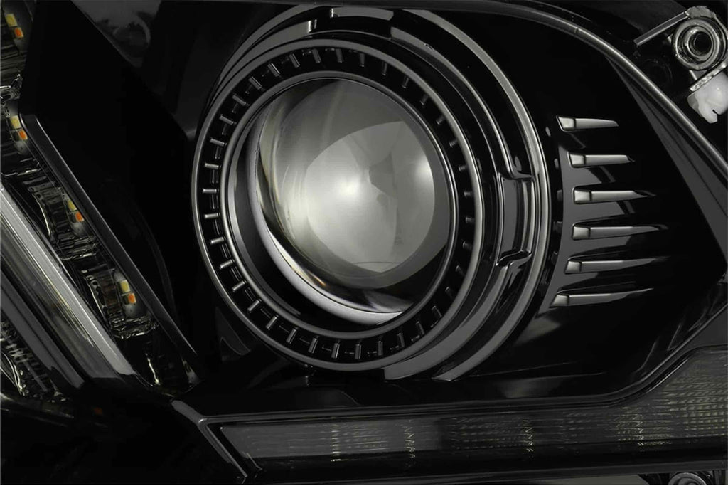 AlphaRex - Headlights - AlphaRex Pro-Series Halogen Heads: Ford Mustang (10-14) - Matte Black / Chrome (Set) - Anything Coyote