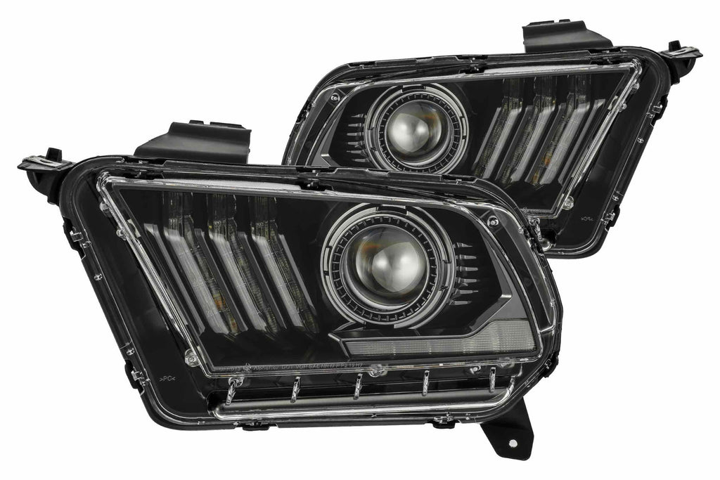 AlphaRex - Headlights - AlphaRex Pro-Series Halogen Heads: Ford Mustang (10-14) - Gloss Black (Set) - Anything Coyote