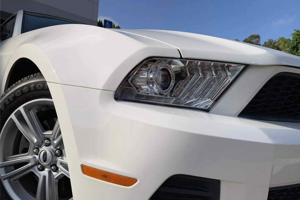 AlphaRex - Headlights - AlphaRex Pro-Series Halogen Heads: Ford Mustang (10-14) - Matte Black / Chrome (Set) - Anything Coyote
