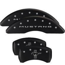 Load image into Gallery viewer, MGP - Caliper Covers - MGP 4 Caliper Covers Engraved Front 2015/Mustang Engraved Rear 2015/Bar &amp; Pony Black finish slvr ch - Anything Coyote