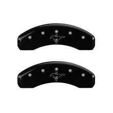 Load image into Gallery viewer, MGP - Caliper Covers - MGP 4 Caliper Covers Engraved Front 2015/Mustang Engraved Rear 2015/Bar &amp; Pony Black finish slvr ch - Anything Coyote