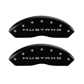 MGP - Caliper Covers - MGP 4 Caliper Covers Engraved Front 2015/Mustang Engraved Rear 2015/Bar & Pony Black finish slvr ch - Anything Coyote