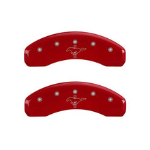 Load image into Gallery viewer, MGP - Caliper Covers - MGP 4 Caliper Covers Engraved Front 2015/Mustang Engraved Rear 2015/Bar &amp; Pony Red/Silve 19in. Min - Anything Coyote