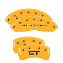 Load image into Gallery viewer, MGP - Caliper Covers - MGP 4 Caliper Covers Engraved Front Mustang Engraved Rear GT Red finish silver ch - Anything Coyote
