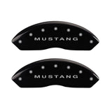 MGP 4 Caliper Covers Engraved Front Mustang Engraved Rear S197/GT Black finish silver ch