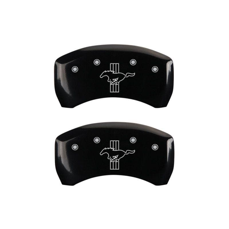 MGP - Caliper Covers - MGP Rear set 2 Caliper Covers Engraved Rear GT500 Shelby & Cobra Black finish silver ch - Anything Coyote