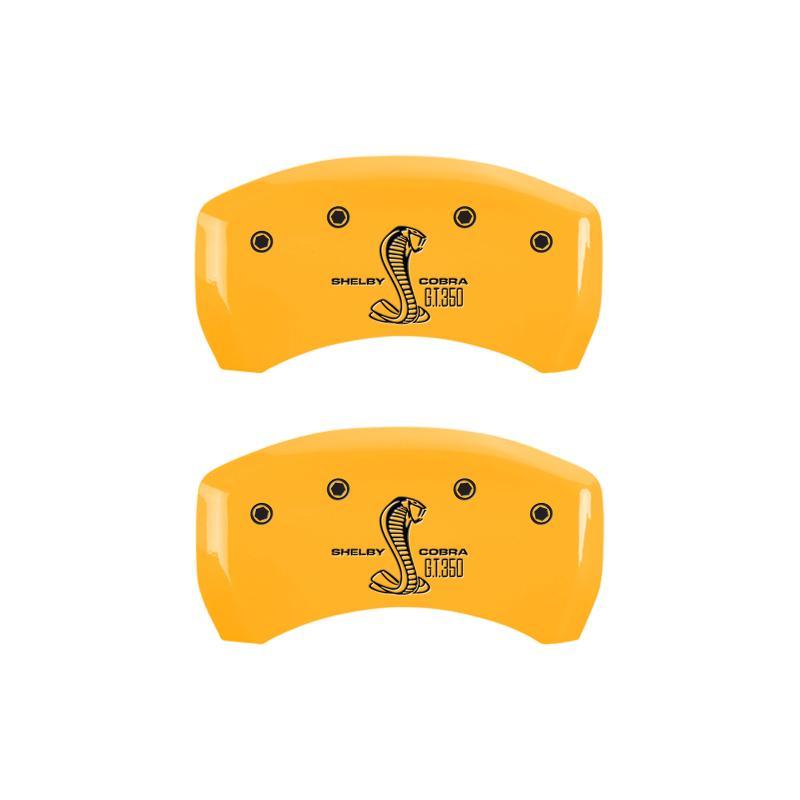 MGP - Caliper Covers - MGP Rear set 2 Caliper Covers Engraved Rear GT500 Shelby & Cobra Black finish silver ch - Anything Coyote