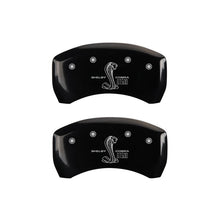 Load image into Gallery viewer, MGP - Caliper Covers - MGP Rear set 2 Caliper Covers Engraved Rear GT500 Shelby &amp; Cobra Black finish silver ch - Anything Coyote