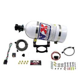 Nitrous Express - Nitrous Systems - Nitrous Express 11-15 Ford Mustang GT 5.0L Coyote 4 Valve Nitrous Plate Kit (50-200HP) w/10lb Bottle - Anything Coyote