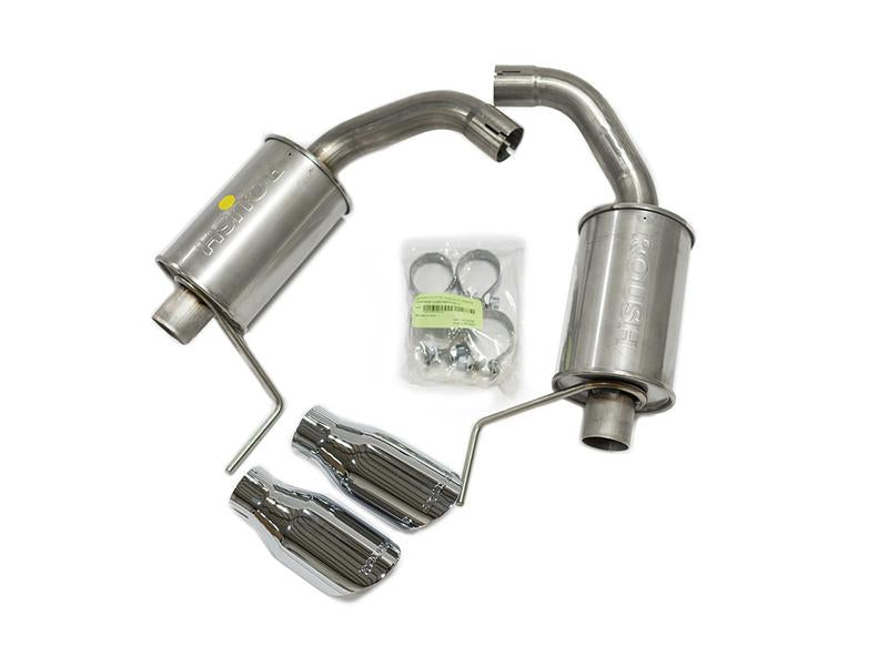 Roush - Axle Back - ROUSH 2015-2019 Ford Mustang 3.7L/2.3L V6/I4 Exhaust Kit w/ Round Tips - Anything Coyote