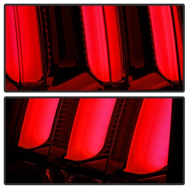 SPYDER - Tail Lights - Spyder 05-09 Ford Mustang (Red Light Bar) LED Tail Lights - Black ALT-YD-FM05V3-RBLED-BK - Anything Coyote